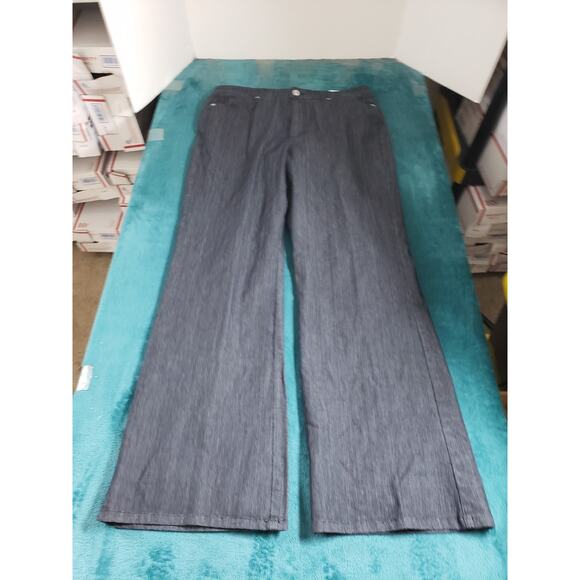 Gloria Vanderbilt Jeans Size 14 Women Black Stretch Pants Dark Bootcut NWT - Picture 1 of 13